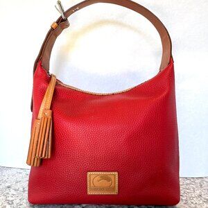 Dooney & Bourke RED Leather Hobo Shoulder Bag - Like New!